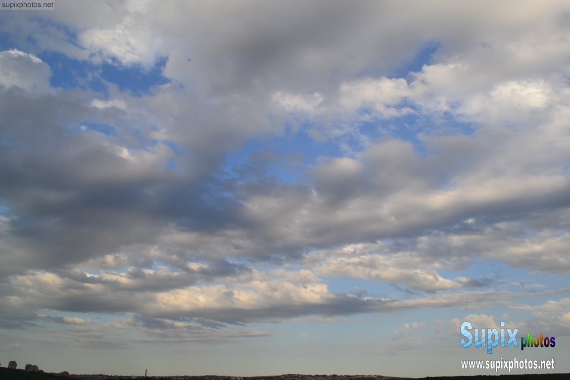 Cloudy skies