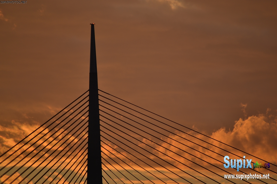 sunset and bridge