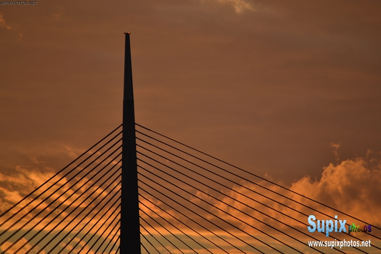 sunset and bridge